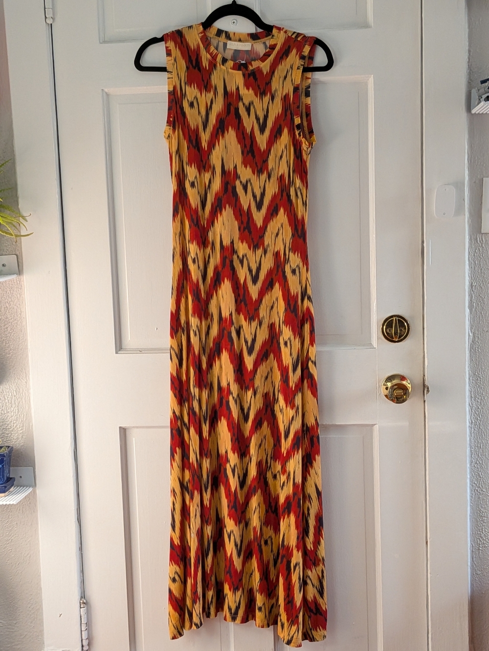 Ulla Johnson Orla Midi Dress Abstract Ikat Print Sleeveless Size S - Picture 4 of 5